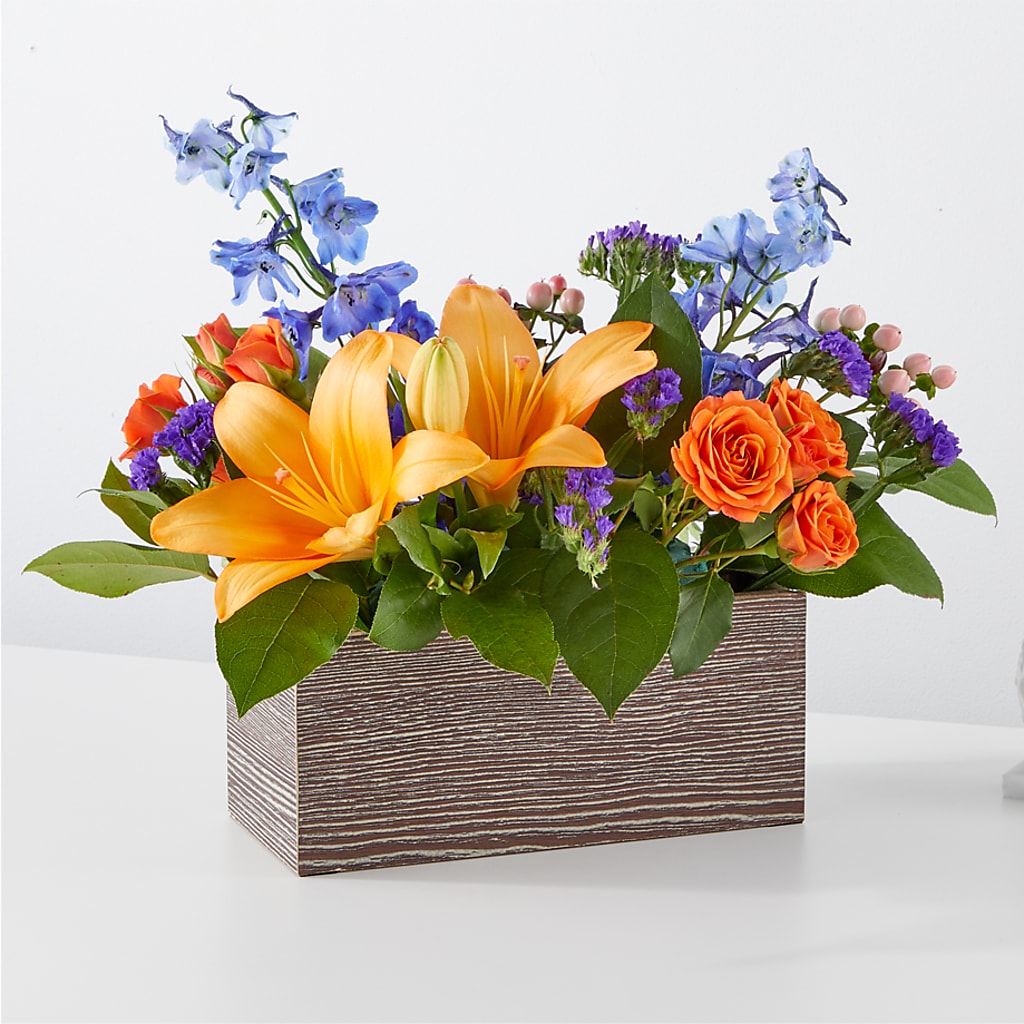 Radiant Citrus Box Bouquet – Mattoon Flower Shop Inc, Mattoon IL