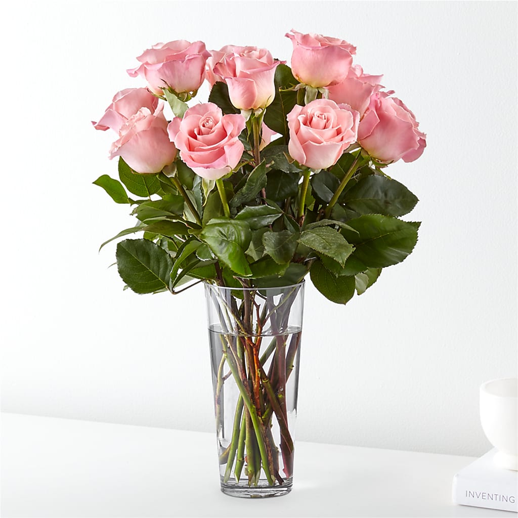 Long Stem Pink Rose Bouquet – Mattoon Flower Shop Inc, Mattoon IL