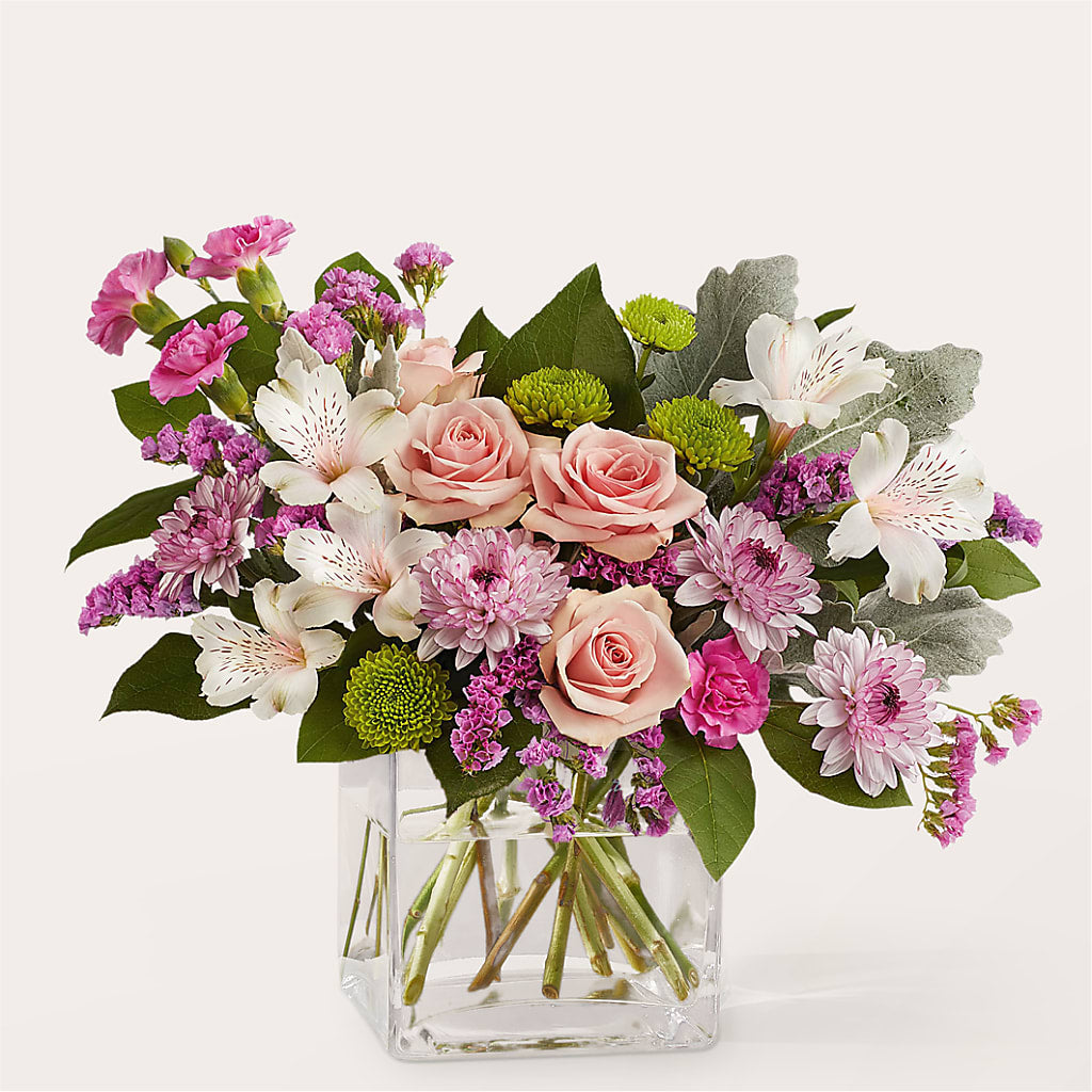 Pink Suede Bouquet – Mattoon Flower Shop Inc, Mattoon IL