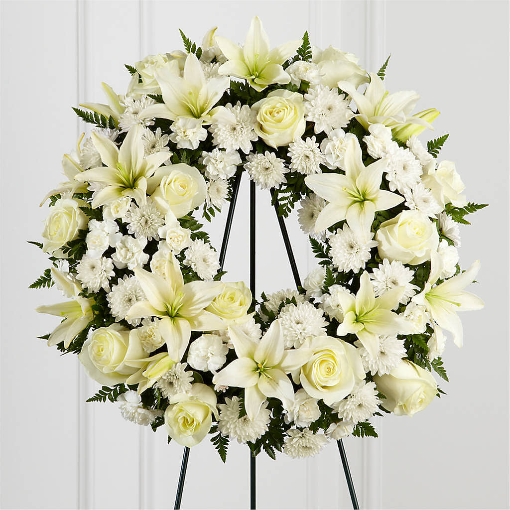Treasured Tribute Wreath – Mattoon Flower Shop Inc, Mattoon IL