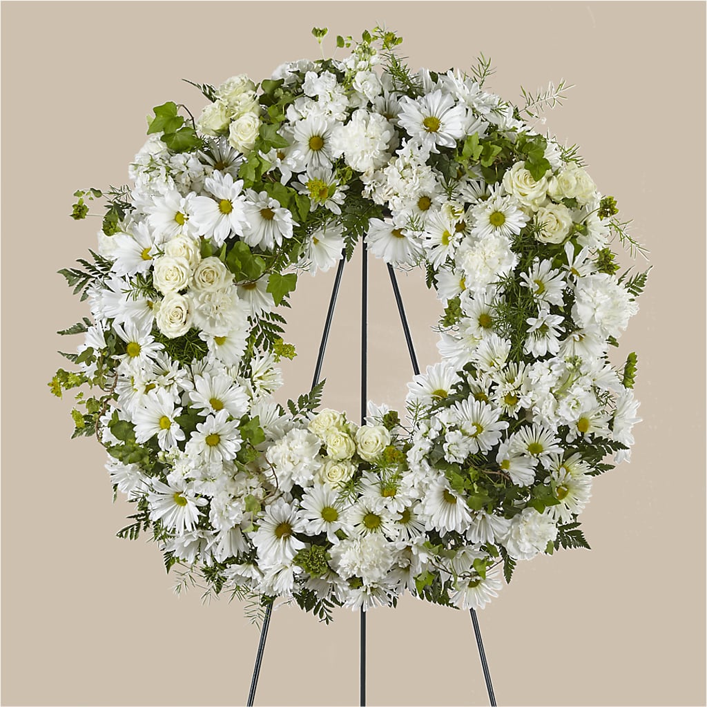 Faithful Wishes Wreath – Mattoon Flower Shop Inc, Mattoon IL