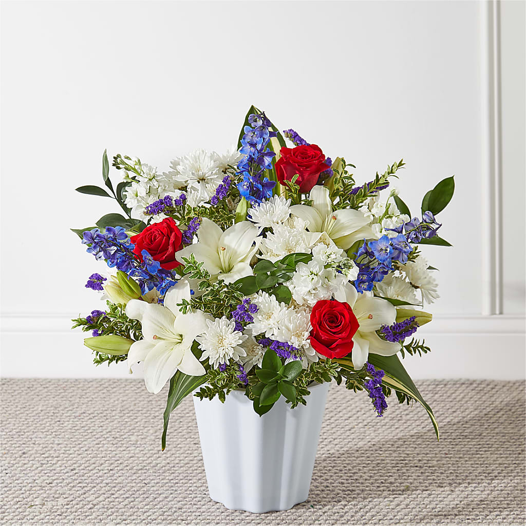 Consoled Floor Basket – Mattoon Flower Shop Inc, Mattoon IL