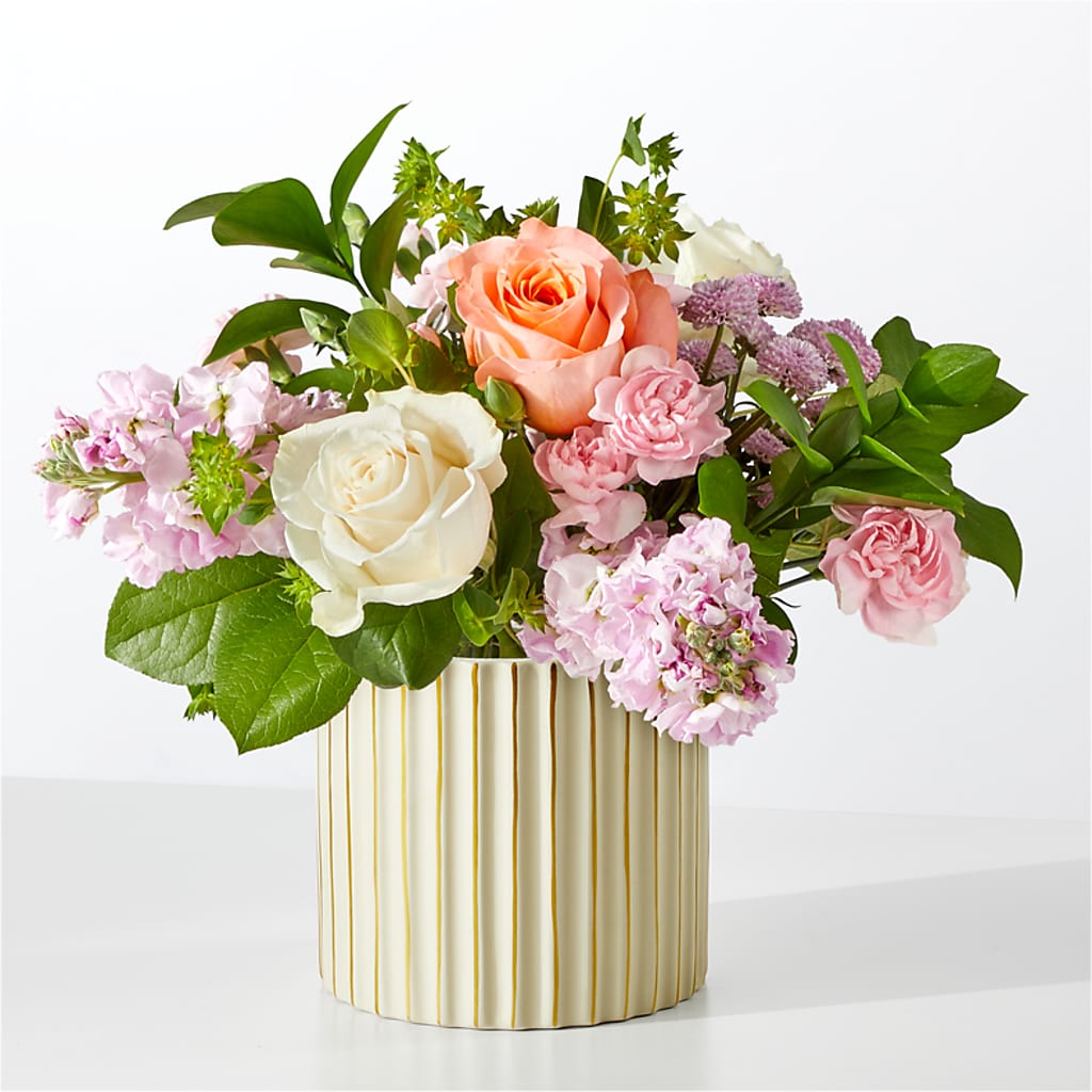 French Market Bouquet with Ivory Vase – Mattoon Flower Shop Inc, Mattoon IL