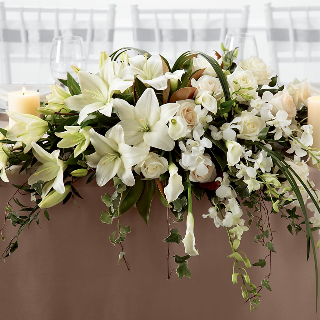 White Linen Arrangement – Mattoon Flower Shop Inc, Mattoon IL