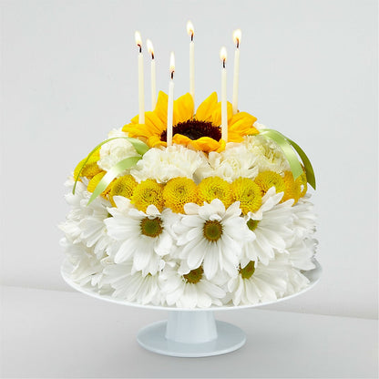 Birthday Smiles Floral Cake –  Mattoon Flower Shop Inc, Mattoon IL