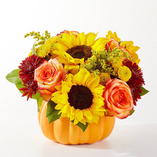 Golden Gourd Pumpkin Bouquet –  Mattoon Flower Shop Inc, Mattoon IL