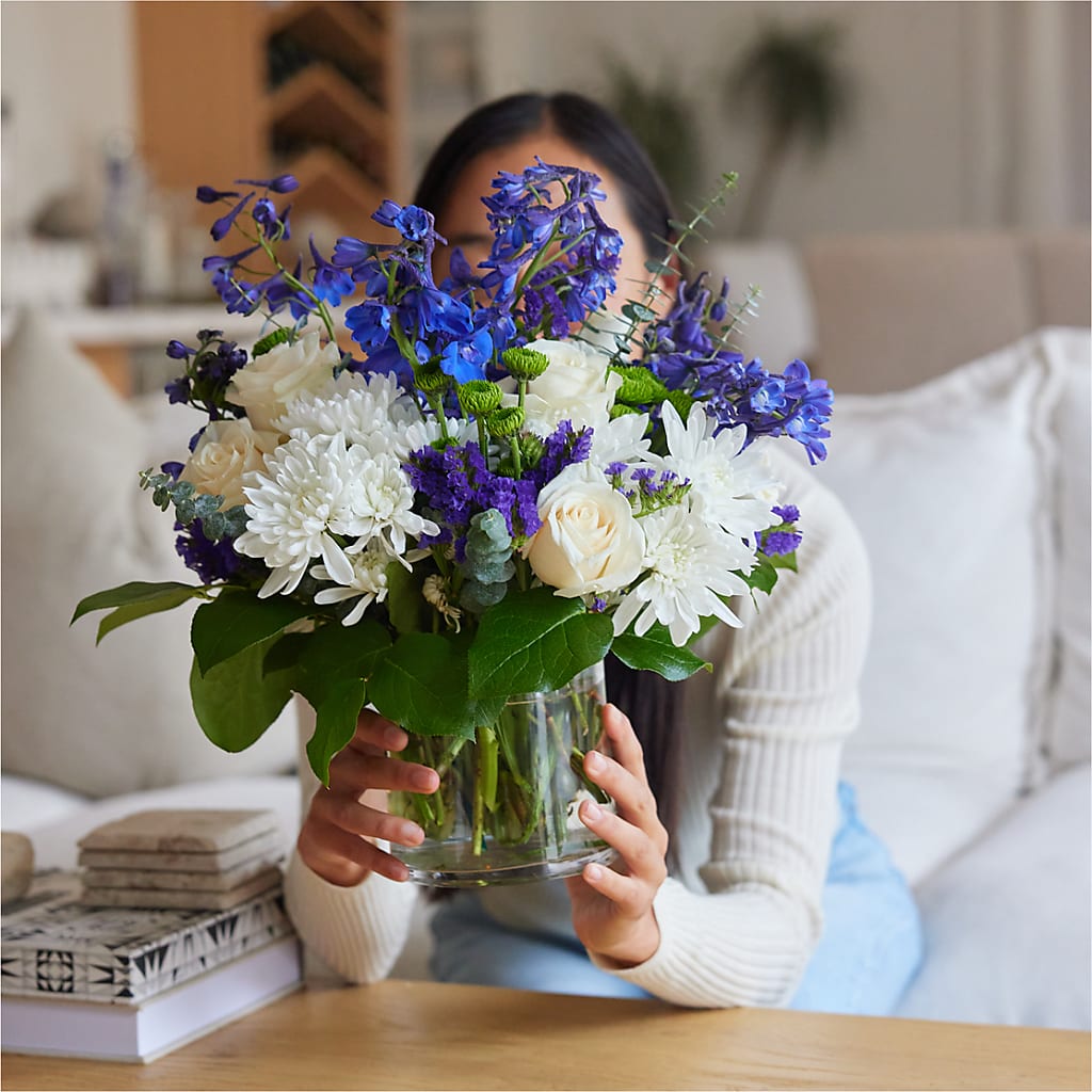 Cerulean Waves Bouquet –  Mattoon Flower Shop Inc, Mattoon IL
