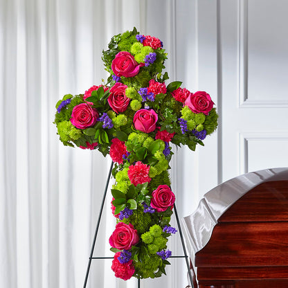 Tribute Rose Floral Cross –  Mattoon Flower Shop Inc, Mattoon IL