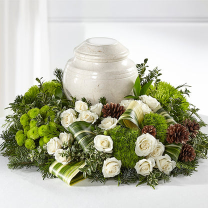 Precious Evergreen Cremation Adornment –  Mattoon Flower Shop Inc, Mattoon IL