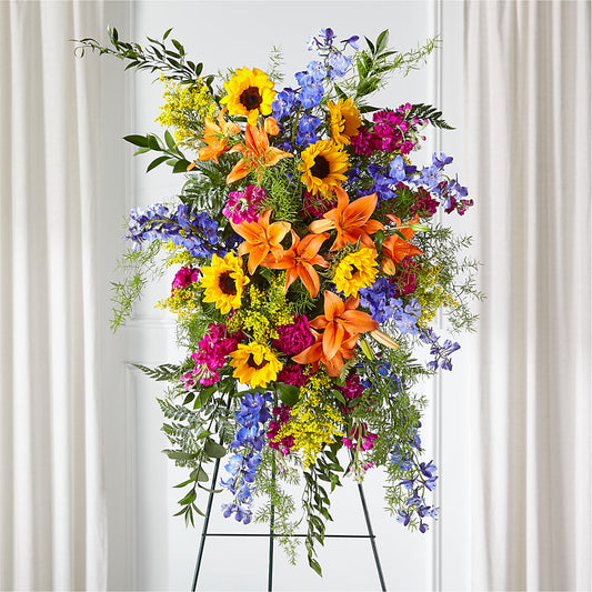 Sunlit Memories Standing Spray (Standard) –  Mattoon Flower Shop Inc, Mattoon IL