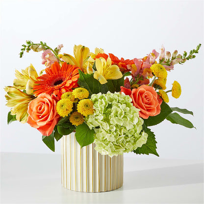 Autumn Sunshine Bouquet with Ivory Vase –  Mattoon Flower Shop Inc, Mattoon IL