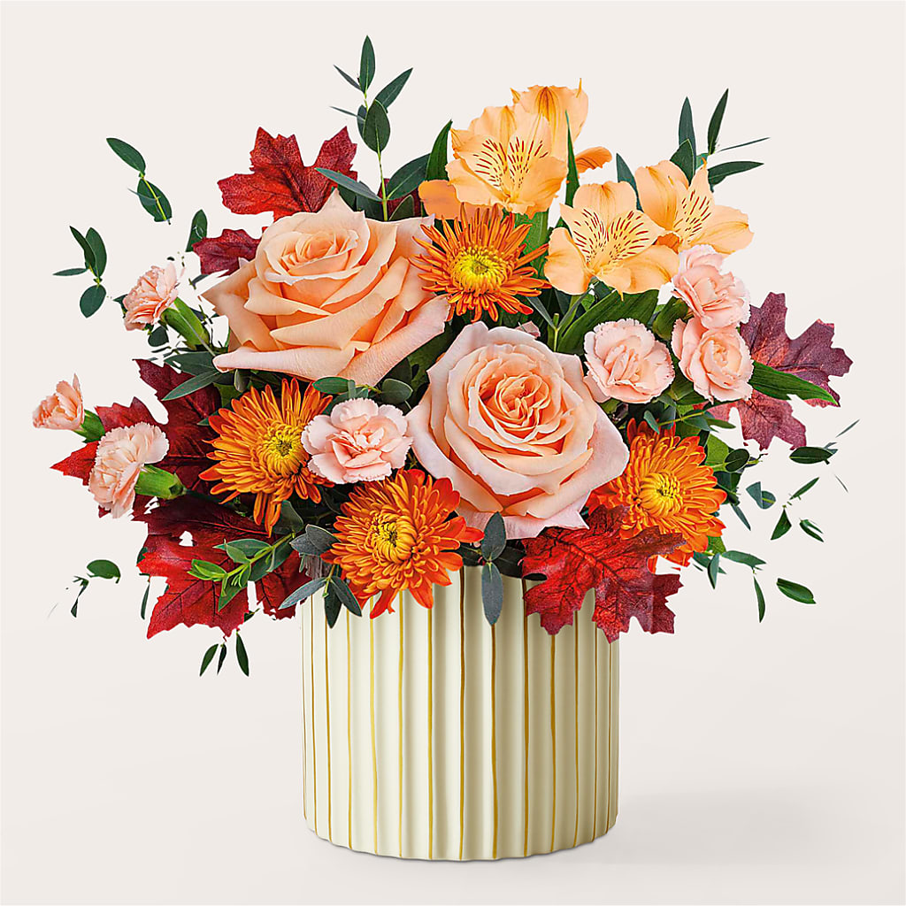Spiced Latte Bouquet with Ivory Vase –  Mattoon Flower Shop Inc, Mattoon IL