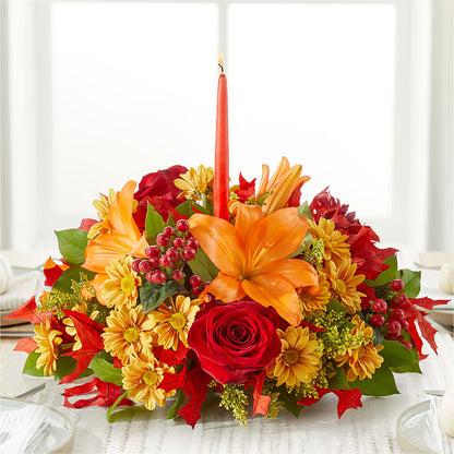 Autumn's Embrace Centerpiece –  Mattoon Flower Shop Inc, Mattoon IL