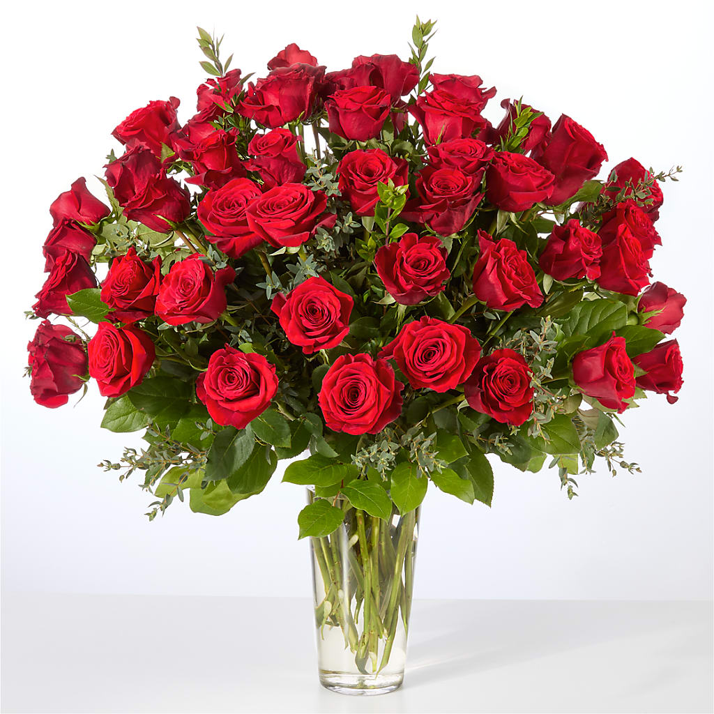 Forever Yours Fifty Stem Red Rose Bouquet –  Mattoon Flower Shop Inc, Mattoon IL