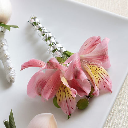 Pink Peruvian Lily Boutonniere –  Mattoon Flower Shop Inc, Mattoon IL