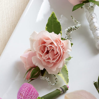 Pink Spray Rose Boutonniere –  Mattoon Flower Shop Inc, Mattoon IL