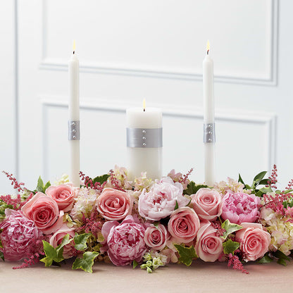 Worldwide Romance Unity Candle Arrangement –  Mattoon Flower Shop Inc, Mattoon IL