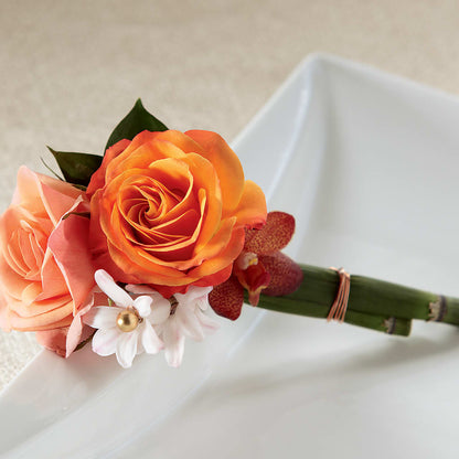 Sunset Dream Boutonniere –  Mattoon Flower Shop Inc, Mattoon IL